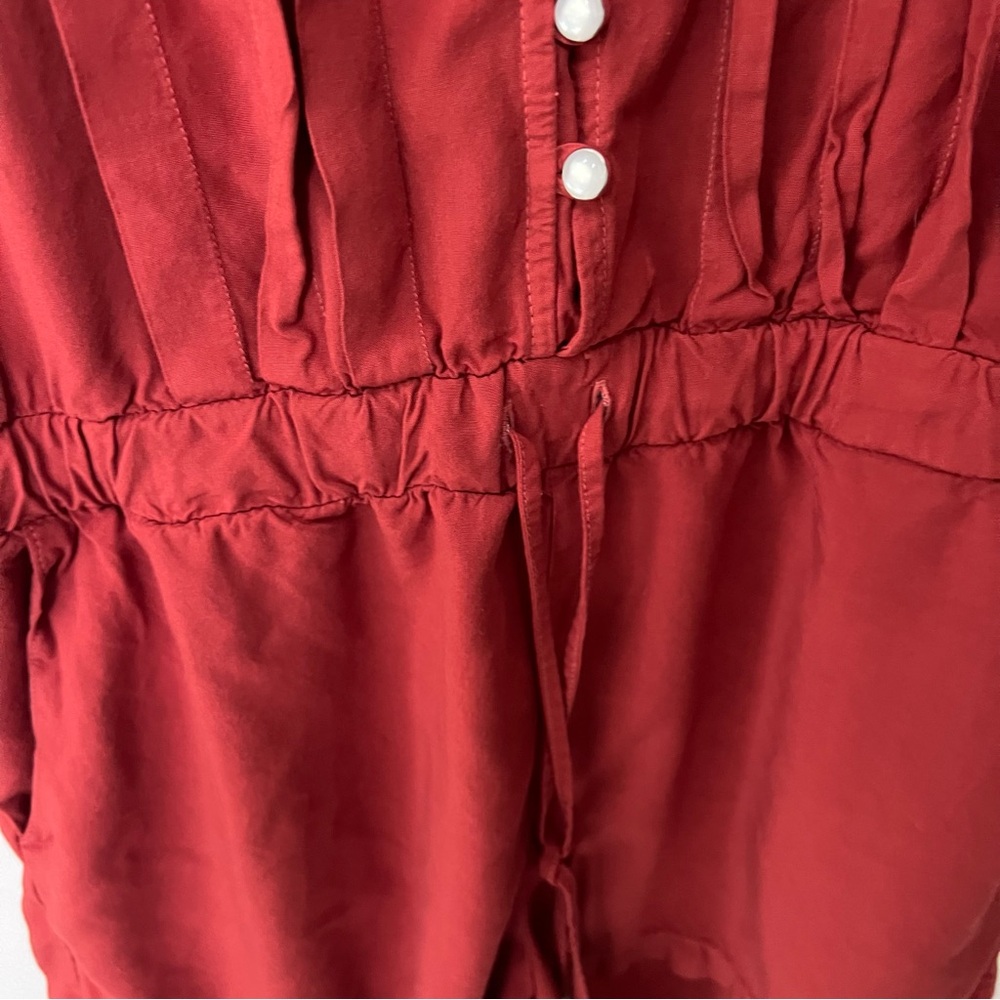 Splendid Rust Sleeveless Button Front Shorts Romp… - image 6